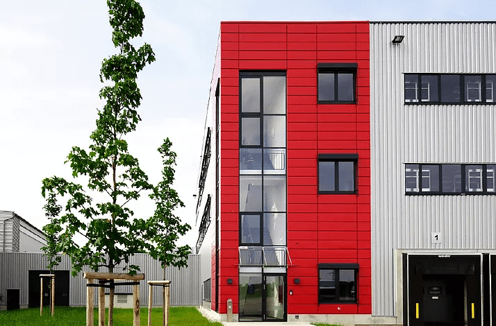 Pfosten-Riegel-Fassade Gebäude